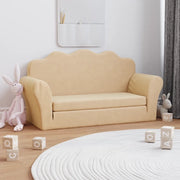 Divano Letto per Bambini a 2 Posti-Sofa Letto-Daybed-Divanetto Crema in Morbido Peluche 854829