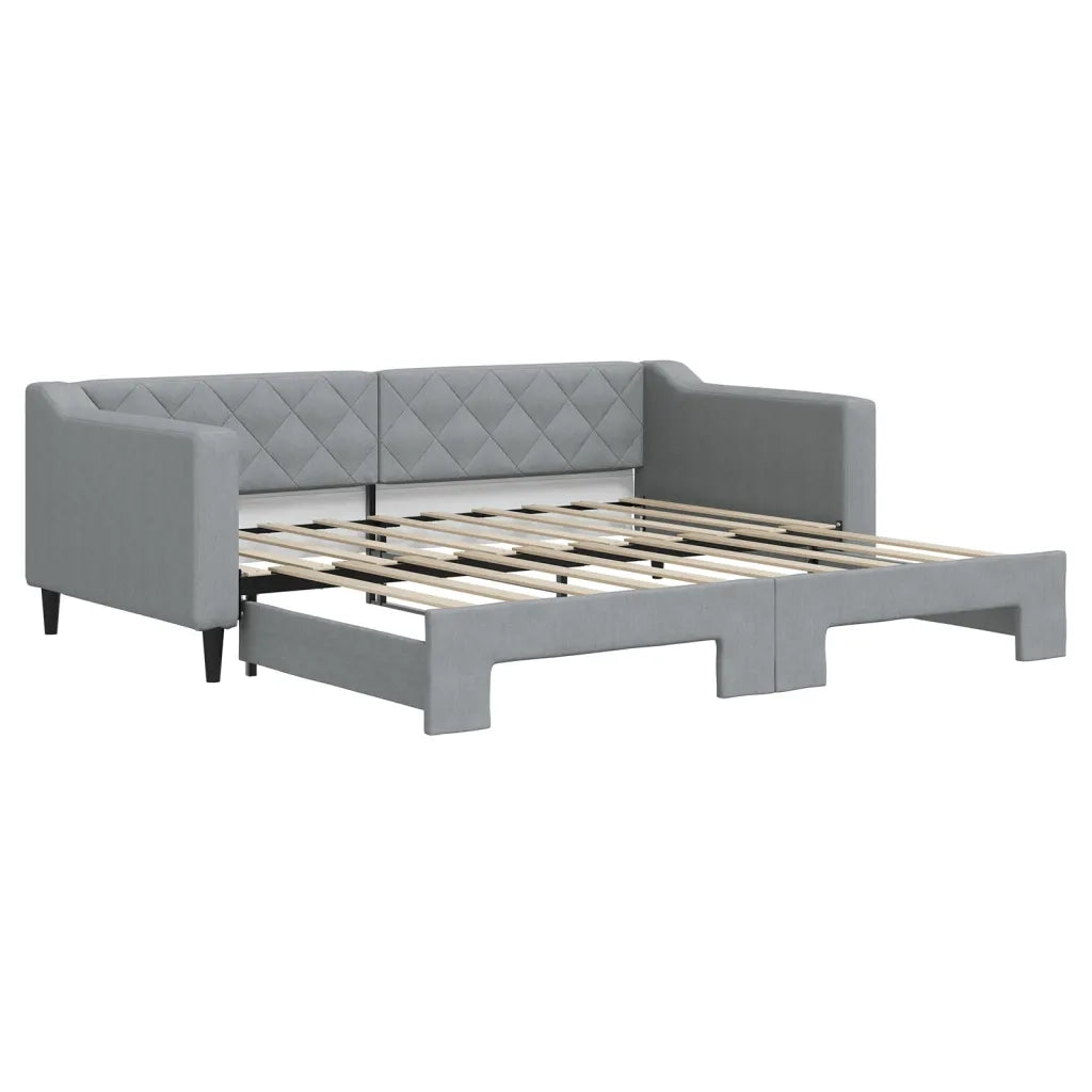 Divano Letto con Letto Estraibile-Sofa Letto-Daybed Grigio Chiaro 90x190 Tessuto 928460