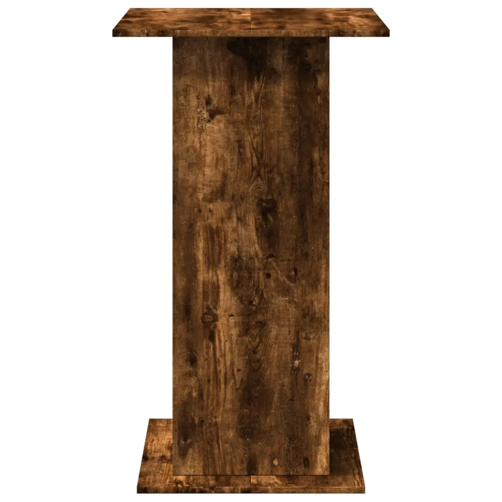 Tavolo Bar Portaoggetti Rovere Fumo 60x60x102 cm Multistrato
