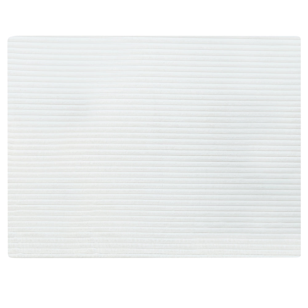 Copriletto decorativo in tessuto morbido 150 x 200 cm bianco camera da letto