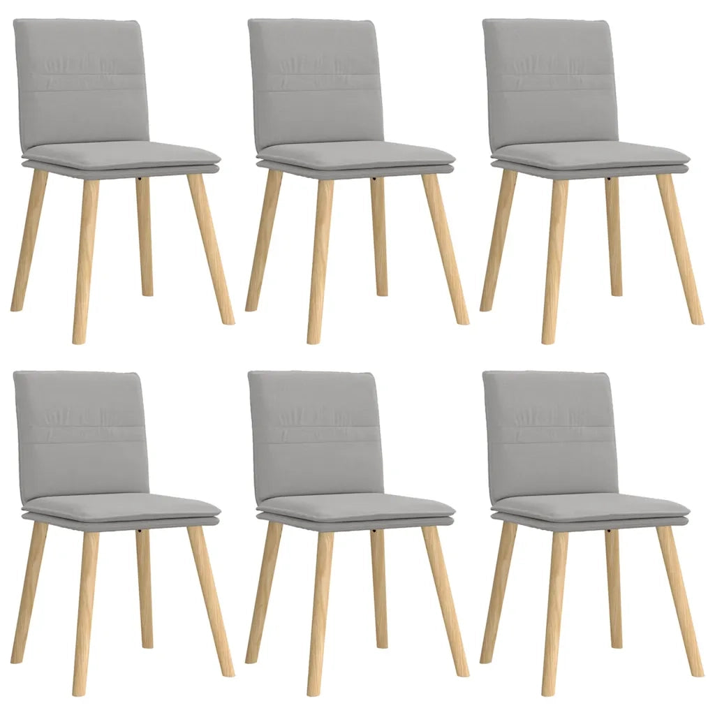 Sedie da Pranzo 6 pz Grigio Nuvola in Tessuto 3315634