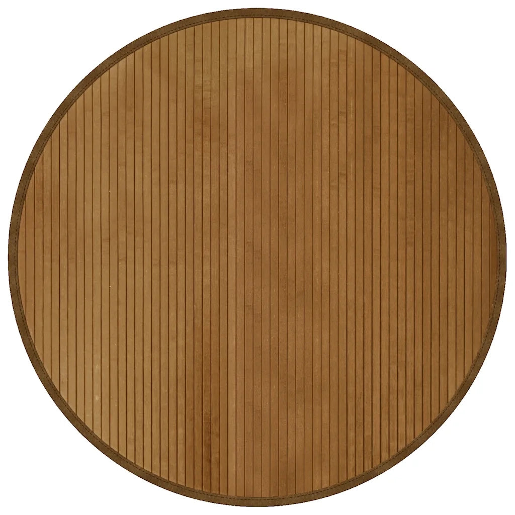 Tappeto Rotondo Marrone 100 cm in BambÃ¹
