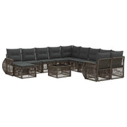 Set Divano da Giardino 12 pcs Grigio polyrattan 3435620