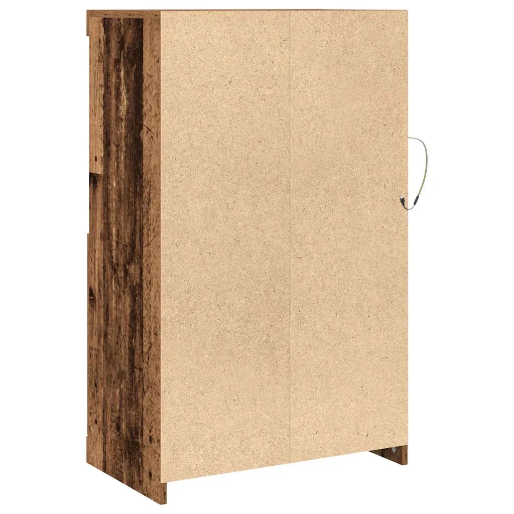 Madia LED Legno vecchio 60,5 x 37 x 100 cm Legno multistrato 863015