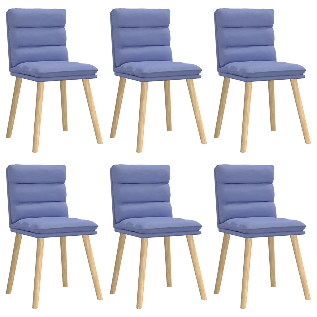 Sedie da Pranzo 6 pz Blu Jeans in Tessuto 3315673