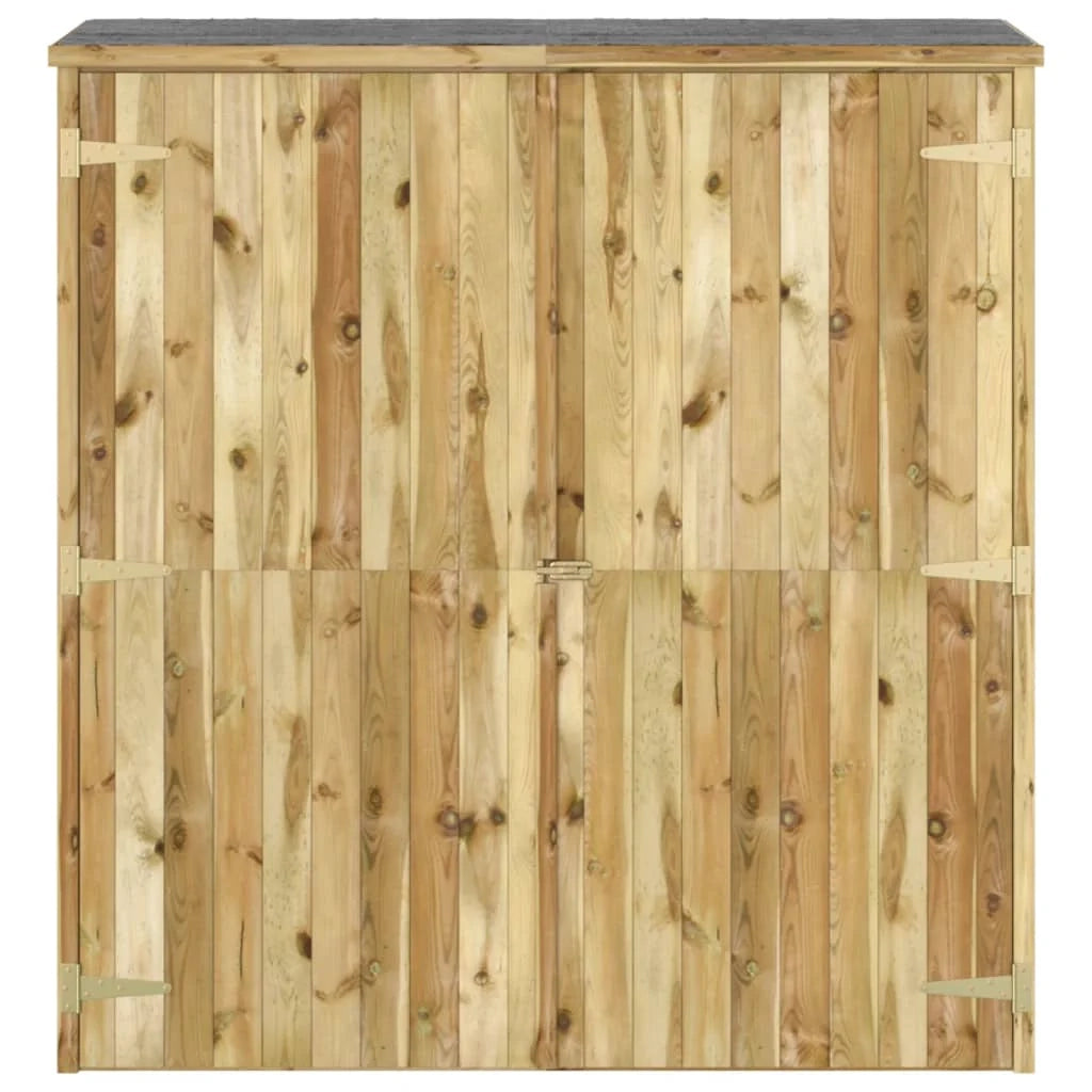 Casetta da giardino cabina ripostiglio casetta da esterno robusta casetta per attrezzi 163 x 50 x 171 cm legno massello di pino marrone 02_0022404