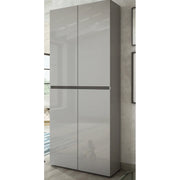 Scarpiera a 4 ante XL con 10 ripiani MISTER made in Italy - Grigio