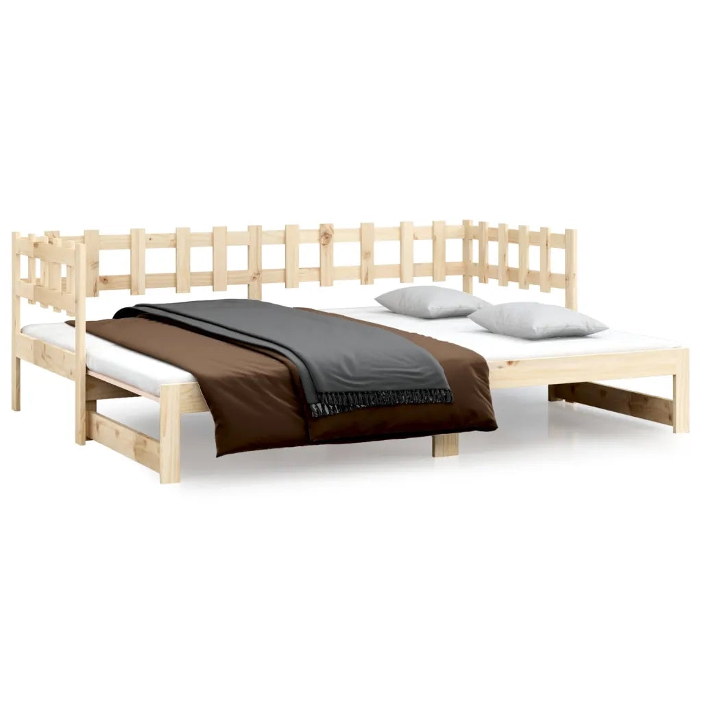 Dormeuse Estraibile 2x(90x200) cm Legno Massello di Pino cod mxl 57008