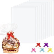 Confezioni di cellofan trasparenti per regali, ideali per decorare bouquet e pacchetti di regalo