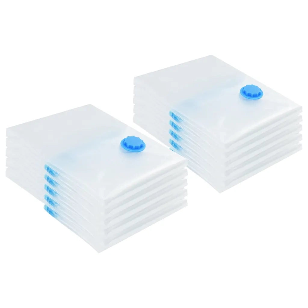 Sacchetti per Stoccaggio 10 pz Trasparente e Blu 70 x 50 cm CFW3483518