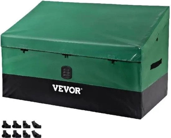 Casella di Stoccaggio Esterna - 550 Litri - Volume - Impermeabile - Resistente ai Cambiamenti Climatici - Verde