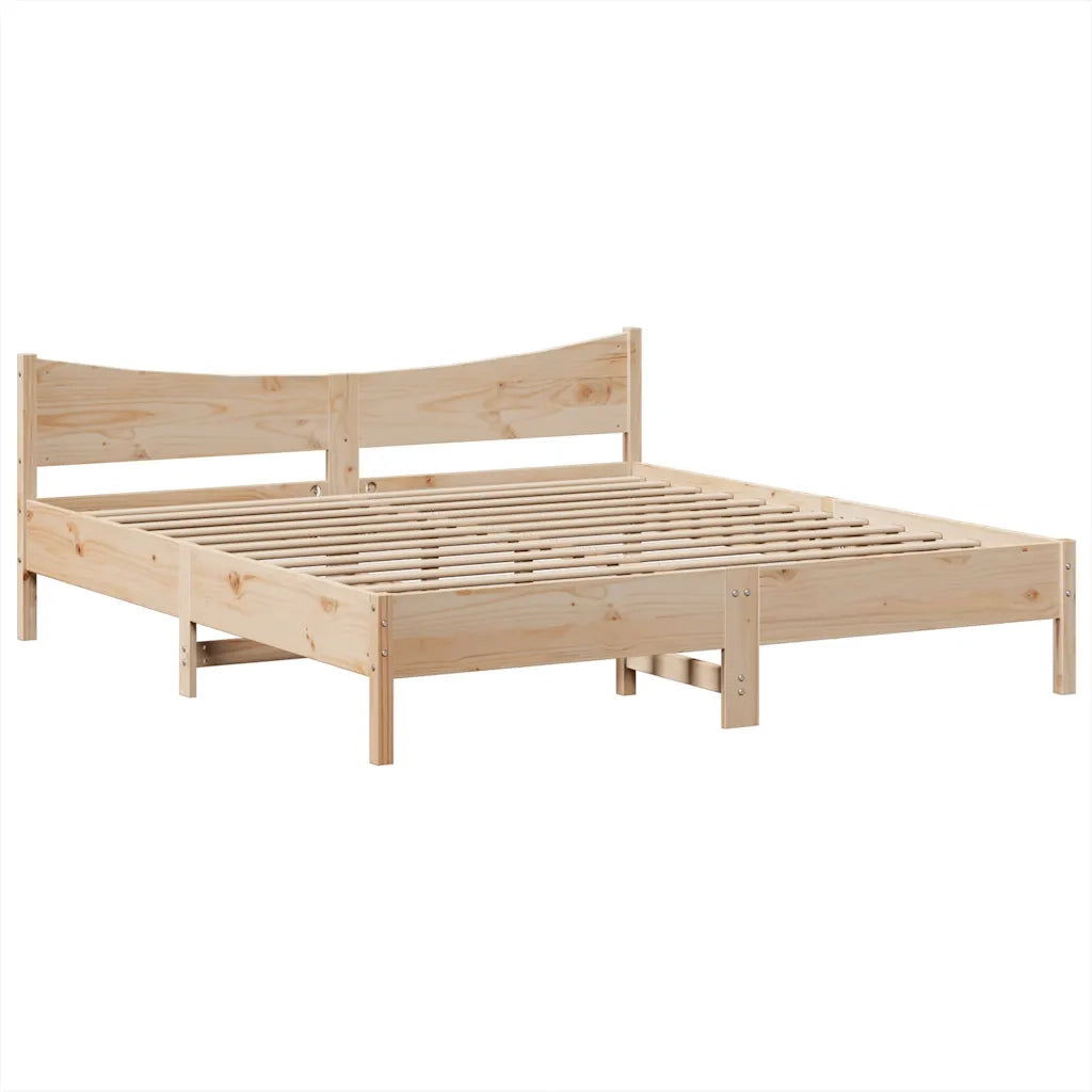 Giroletto senza Materasso-Struttura Letto 180x200 cm in Legno Massello di Pino 746912