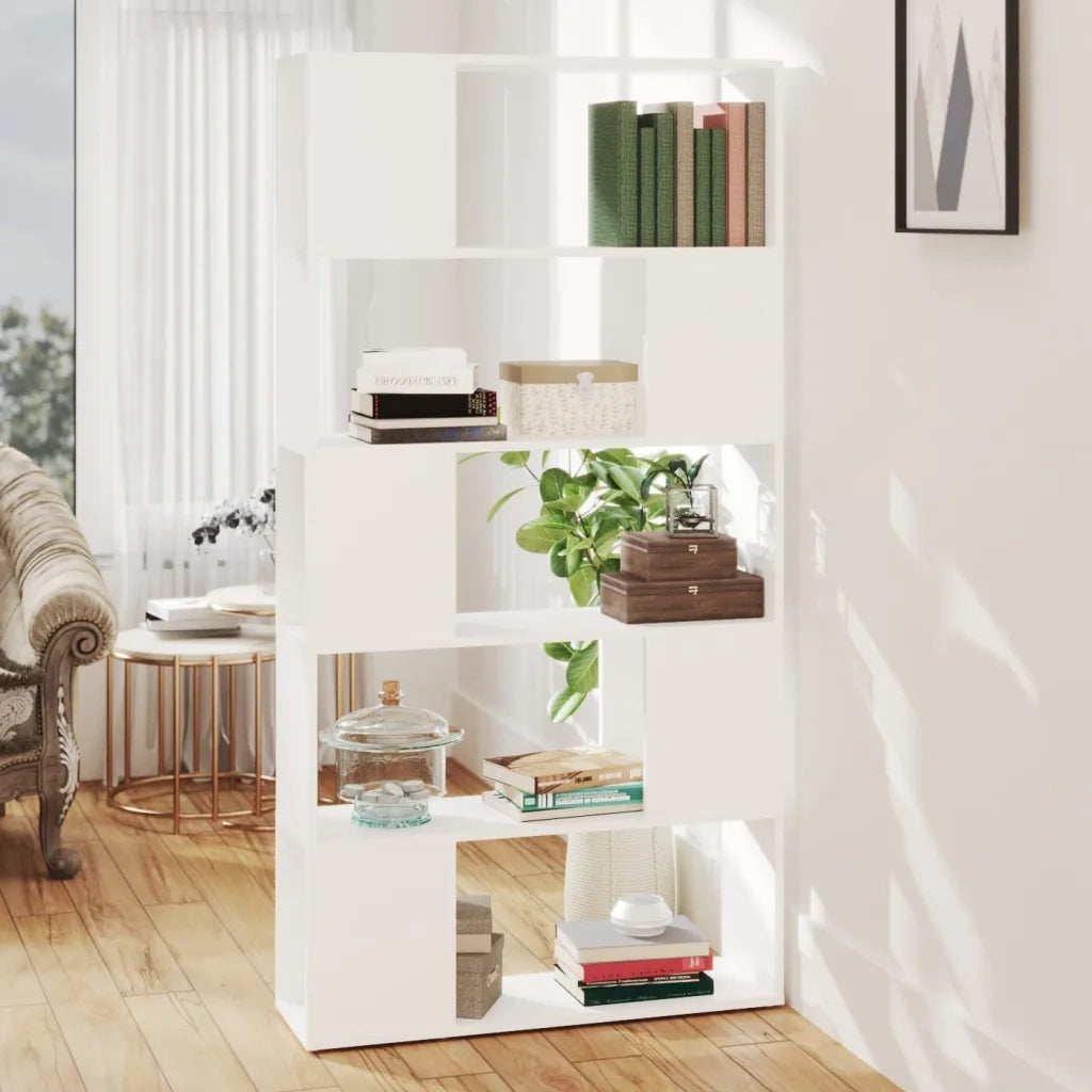 Libreria/Divisorio Bianco 80x24x155 cm in Truciolato cod mxl 14038
