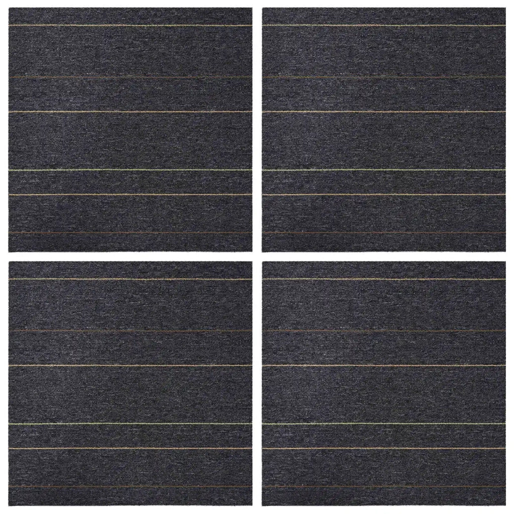 Piastrella per Tappeto Grigio scuro con strisce 50 x 50 cm CFW5355329