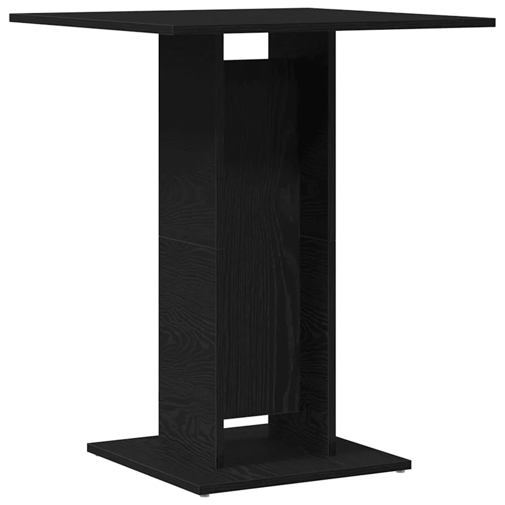 Tavolo da bistrot Rovere Nero 60x60x75 cm in Legno Multistrato 862494