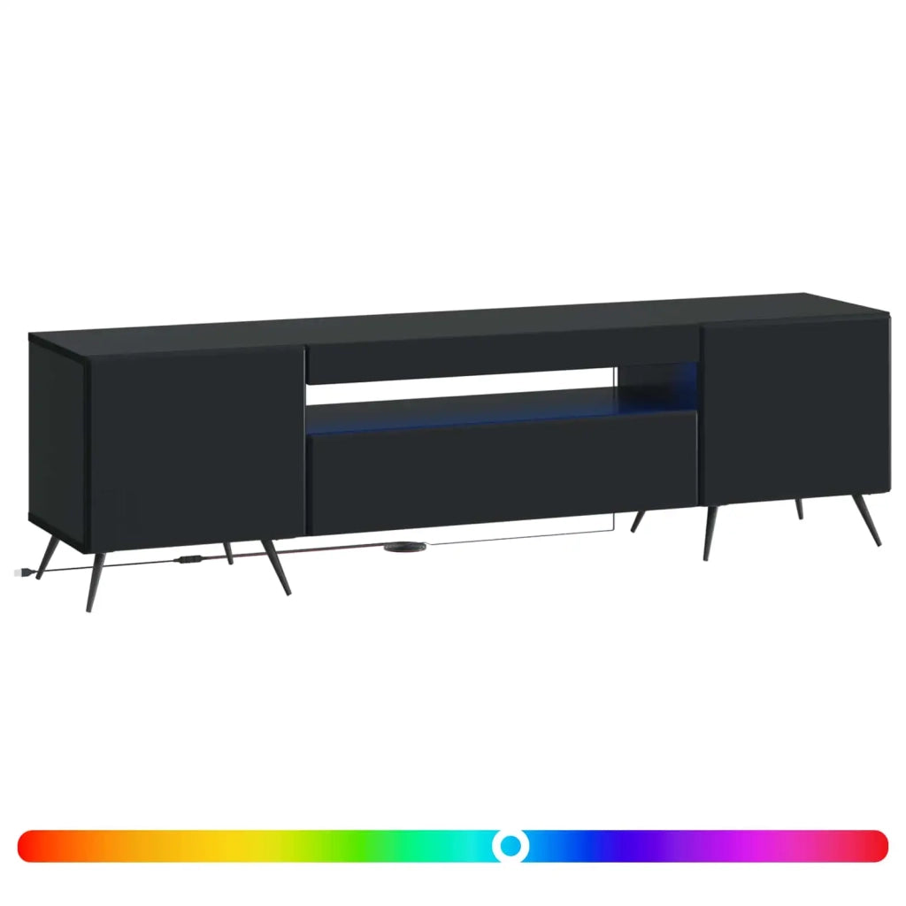 Mobile TV LED Nero Legno ingegnerizzato 897566