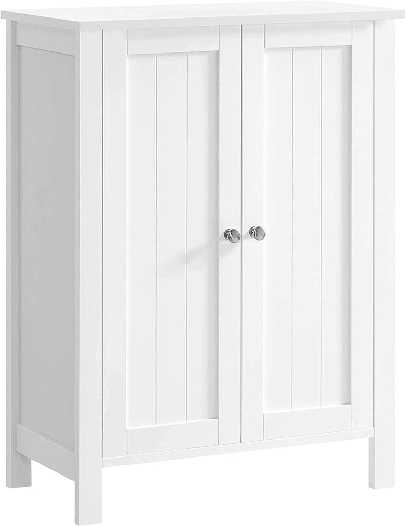 VASAGLE BCB60GY - Mobile da bagno su piedi, armadio con 2 ripiani regolabili, 30 x 60 x 80 cm, colore: Grigio