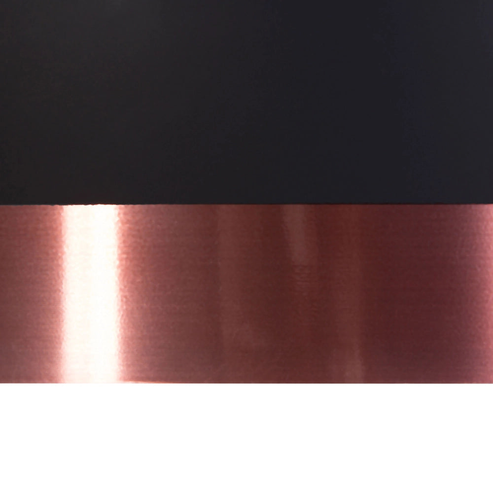 Lampadario Metallo Nero e Rame con Paralume a Campana Design Moderno