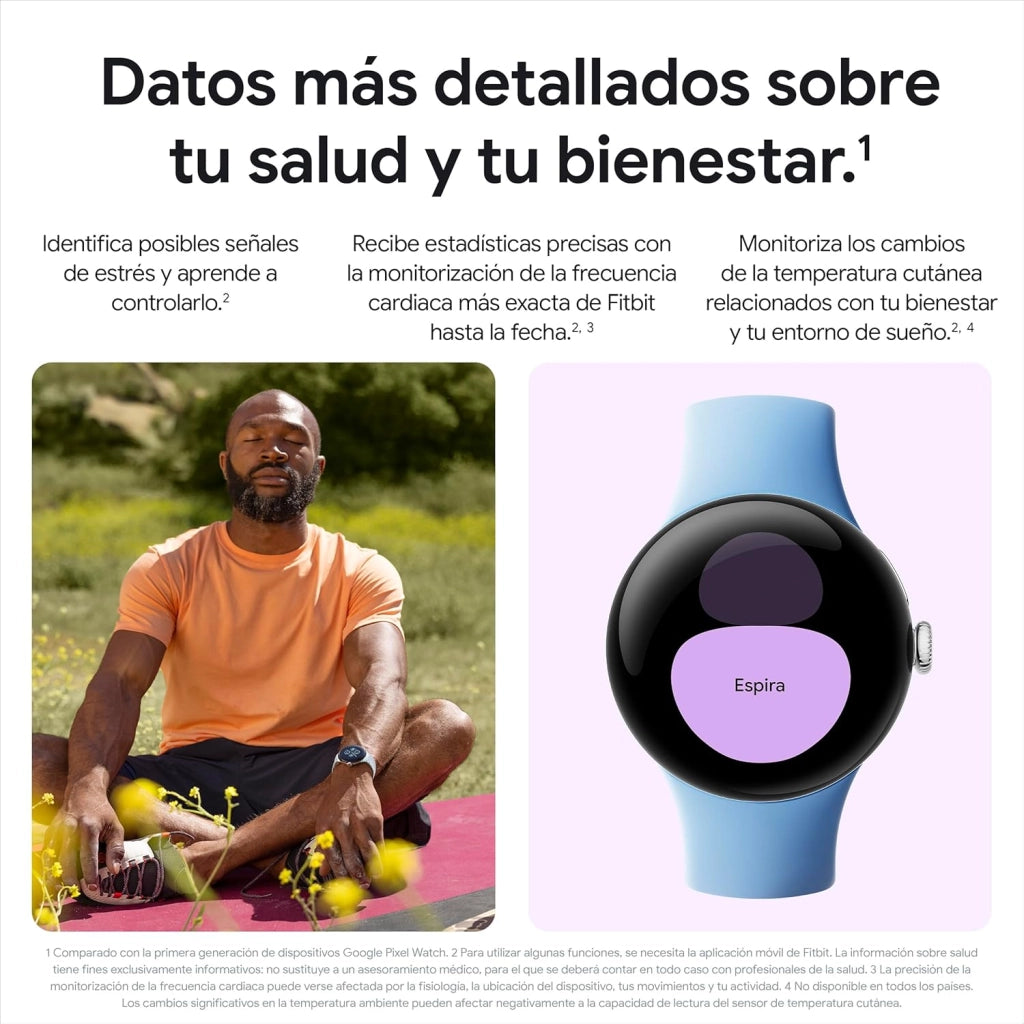 Google Pixel Watch 2 con cardiofrequenzimetro Fitbit, gestione dello stress e sicurezza, smart watch Android, cassa in alluminio nero opaco, ossidiana, WiFi (rinnovato)