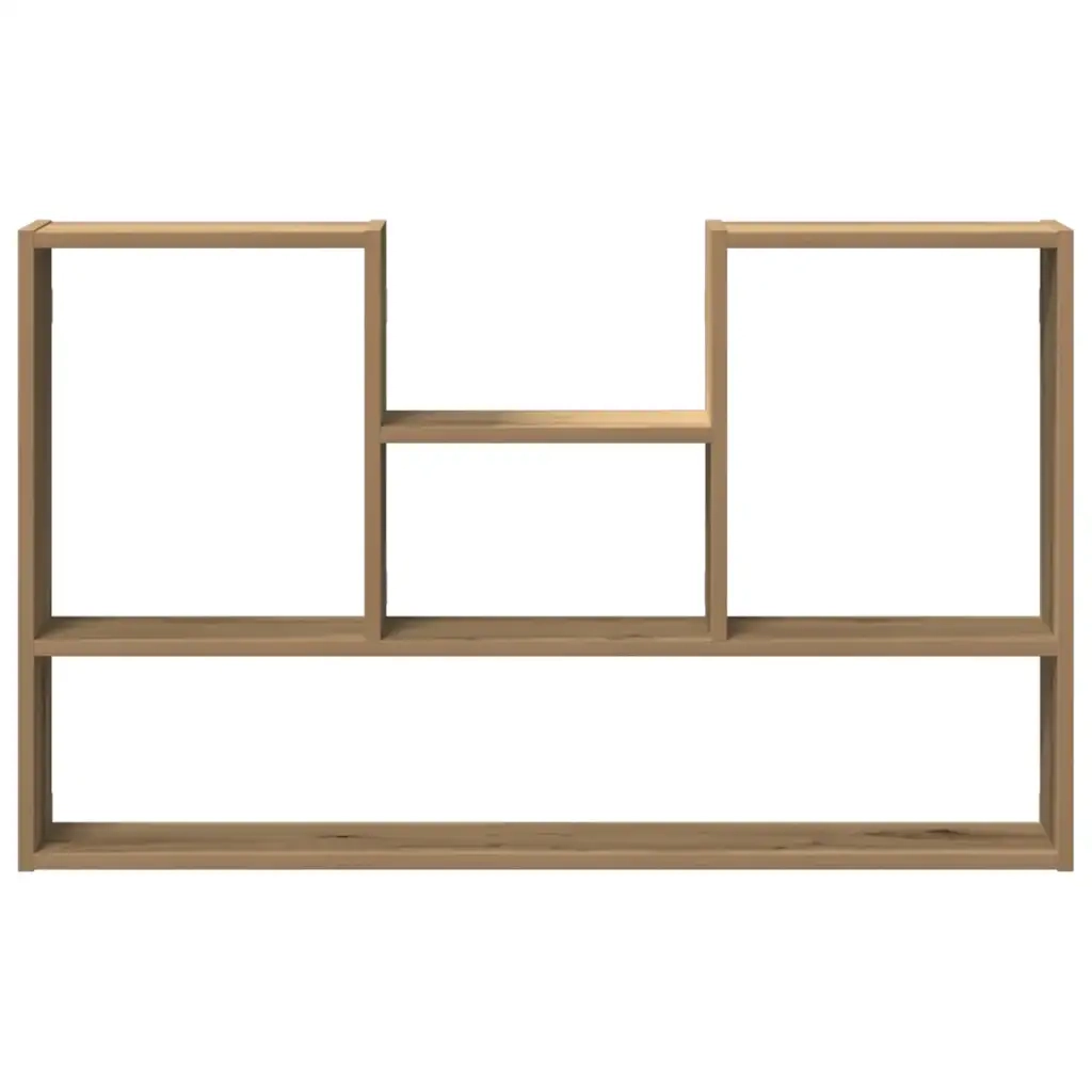 Scaffale a Parete Rovere Artigianale 99x15x60 cm in Truciolato