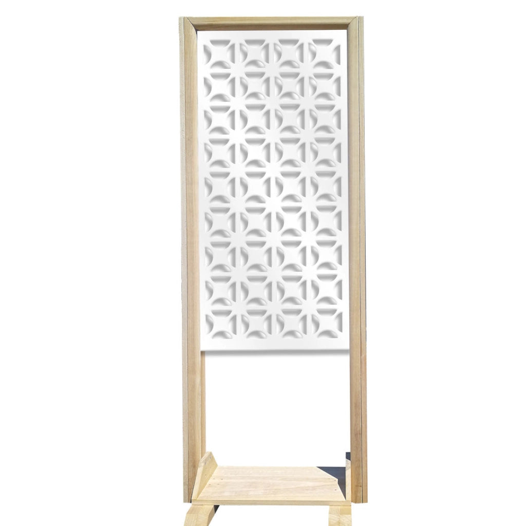 ROUNDCROSS - Separè - Paravento modulabile - 70x190cm - in Legno e PVC Colore: bianco