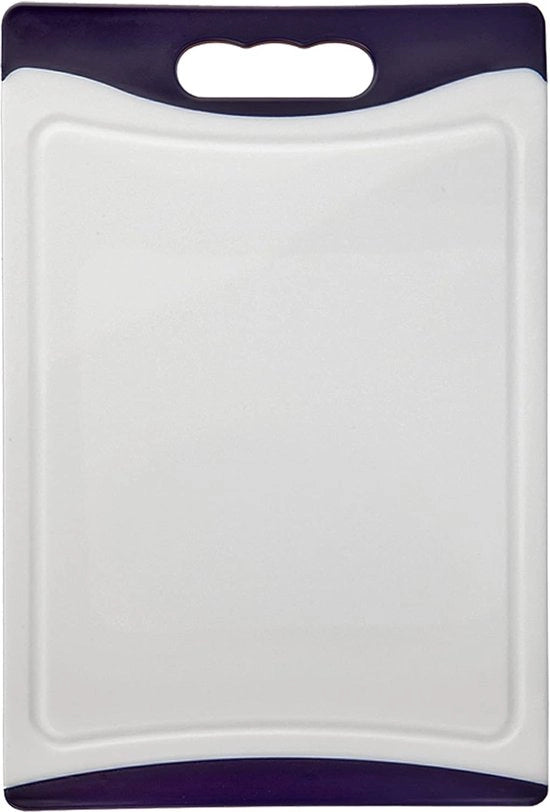 Piastra di taglio utilizzabile su entrambi i lati, bianca, 28,5 x 19,5 x 0,8 cm - antibatterico e alimentare sicuro
