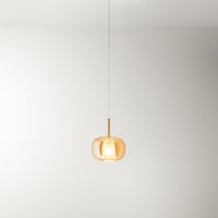 Vetro Borosilicato Contemporaneo Rain Ambra Trasparente D22,5 Senza Rosone