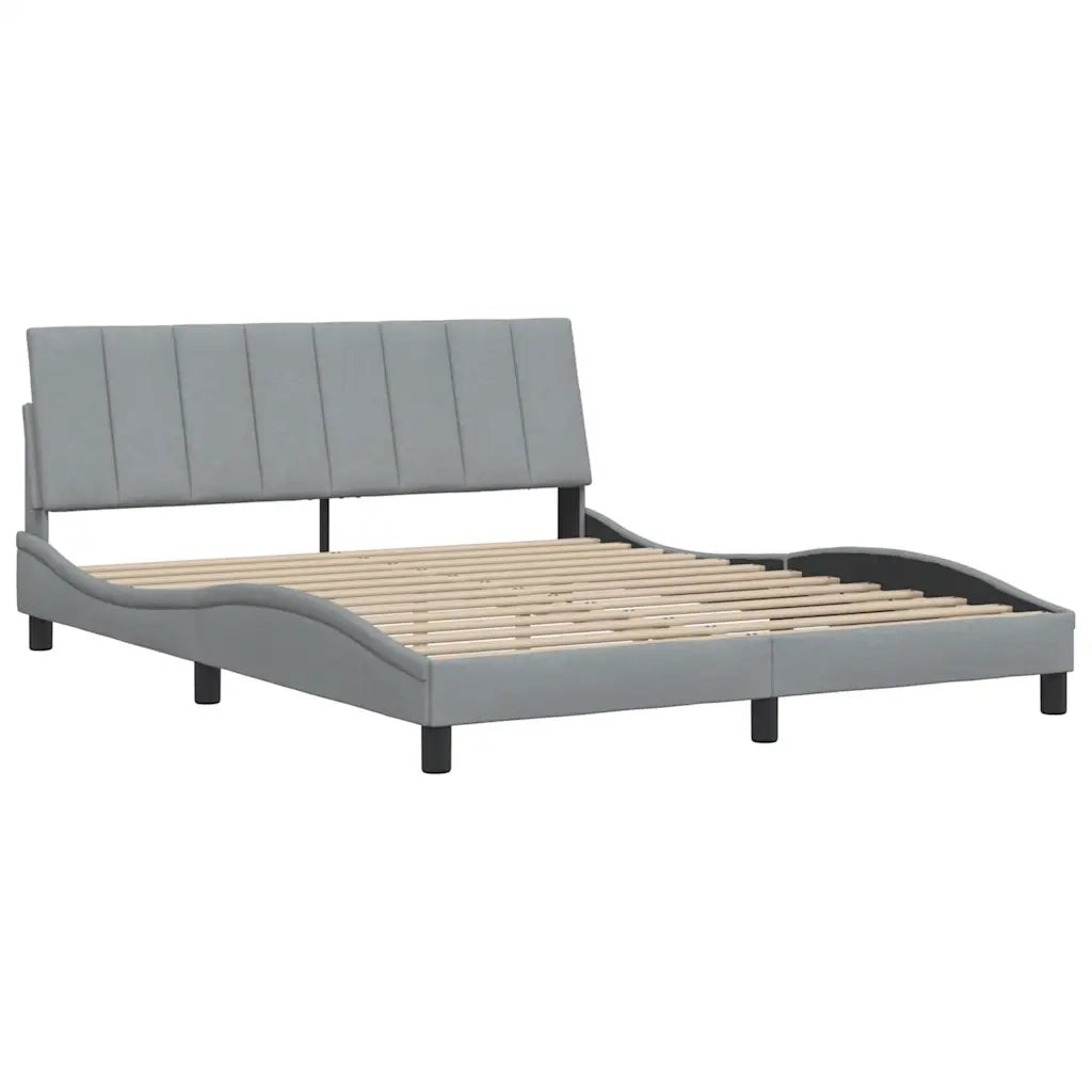 Giroletto senza Materasso Hanko Grigio Chiaro 160x200 cm Tessuto