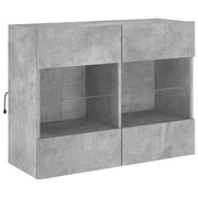 Mobile TV multimediale mensola TV credenza mobile TV parete attrezzata per sala da pranzo soggiorno camera da letto con luci LED 78,5 x 30 x 60,5 cm grigio 02_0027908