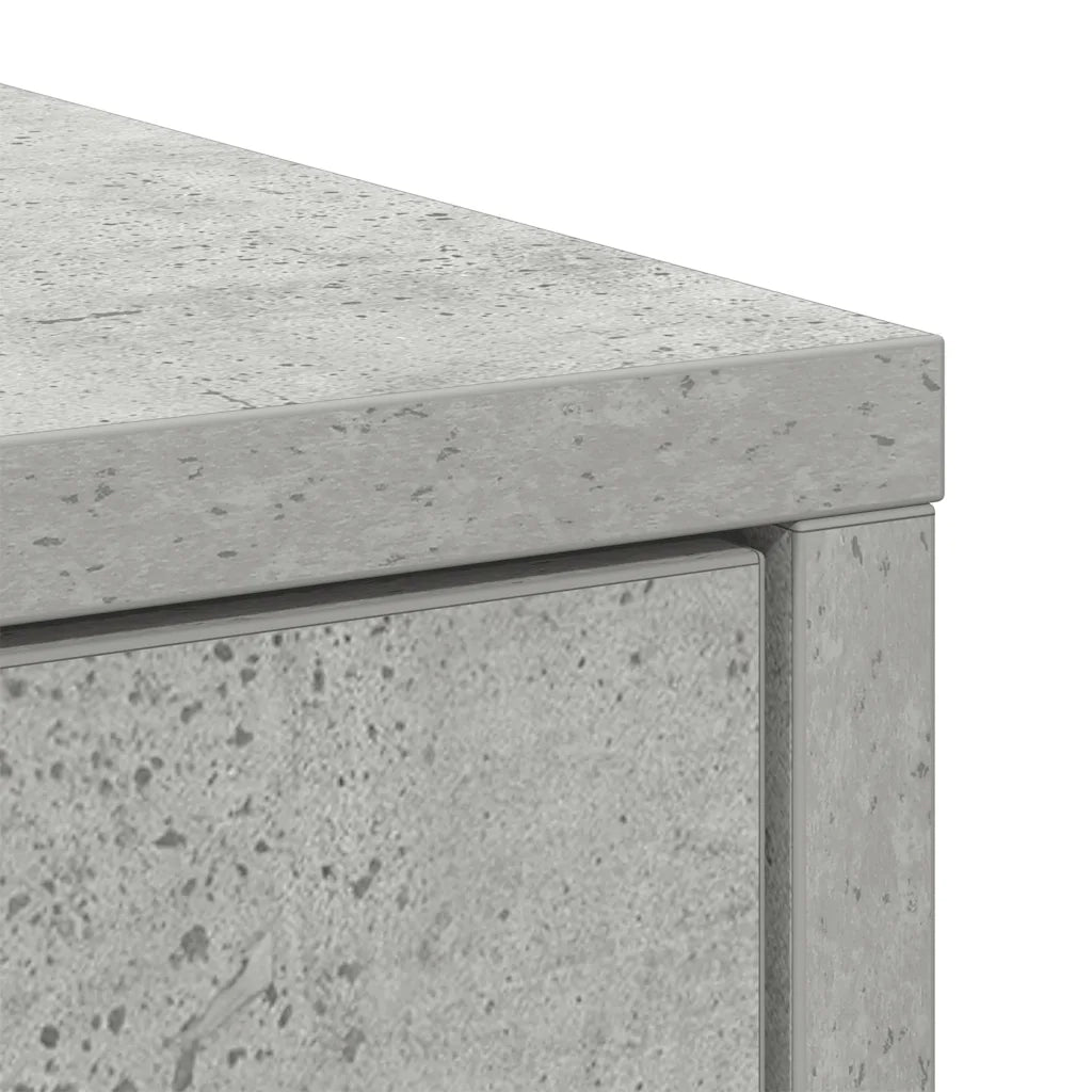 Credenza con Cassetti e Ante Grigio Cemento 70,5x34x74,5 cm 861844