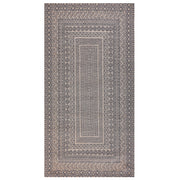 Tappeto moderno dal motivo geometrico 80 x 150 cm beige e grigio soggiorno camera da letto