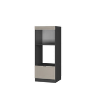 Vicco Set mobili bagno GrigioBeige 60 cm aperto