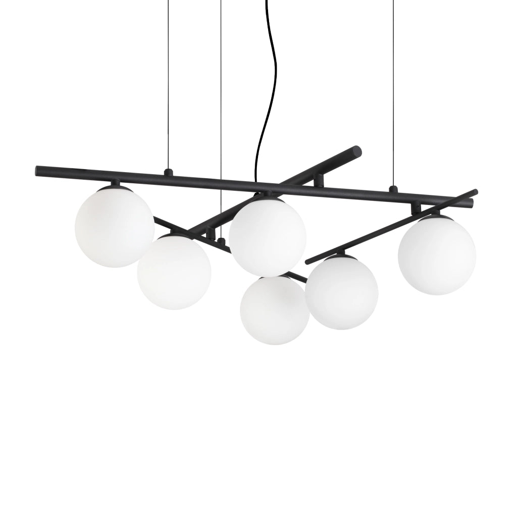 Lampadario Atlas 6 Luci G9 Nero