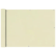 Paravento da Balcone in Tessuto Oxford 75x400 cm Crema cod mxl 19589