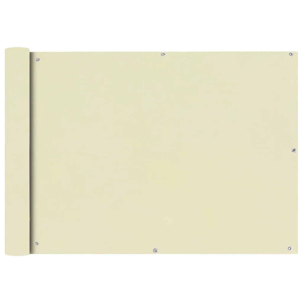 Paravento da Balcone in Tessuto Oxford 75x400 cm Crema cod mxl 19589