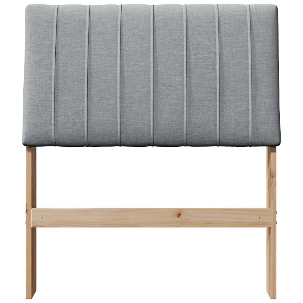 Testiera imbottita Grigio chiaro 75 cm Pino massello 879424