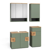 Vicco Set di mobili da bagno Verde/Artigianale 4 parti