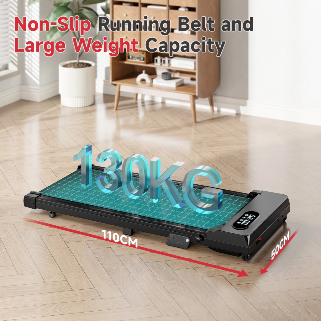 Tapis roulant 2 in 1, Tapis roulant portatile  con telecomando, 8 km/h, capacità di carico 120 kg, super silenzioso, display LED, 2,5 HP