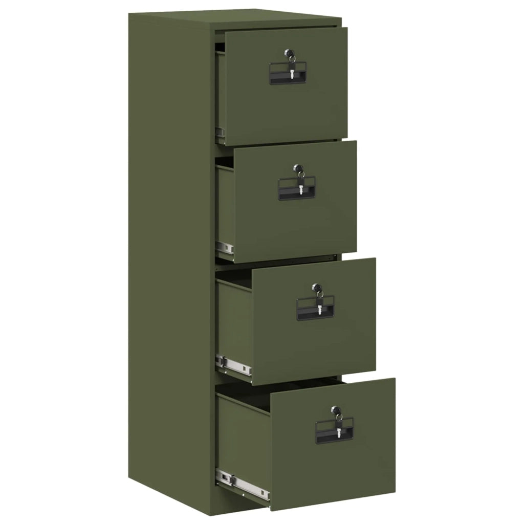 Armadio per File Geometrico 2 pcs Verde oliva 44 x 50 x 139 cm 3406158