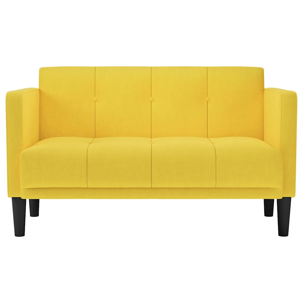 vidaXL Divano Divanetto Giallo 111 cm in Tessuto