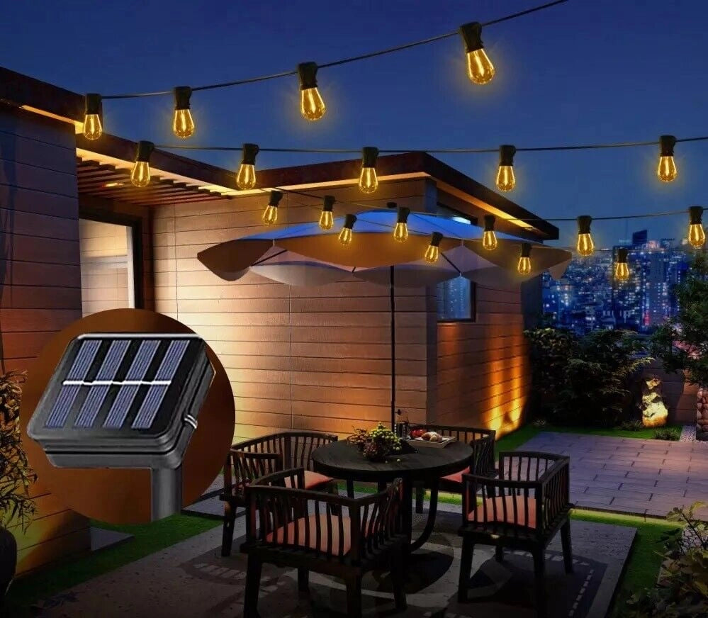 Catena di luci a Led 10 Lampadine per esterno Giardino ad energia solare da 4.5M