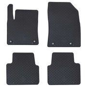 Tappetino per Auto 4 pcs Nero Gomma