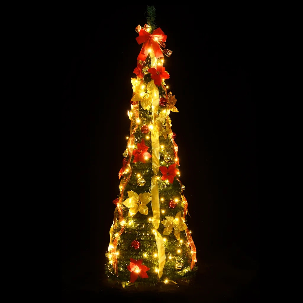 vidaXL Albero di Natale Artificiale Pop-up con 100 LED Verde 150 cm