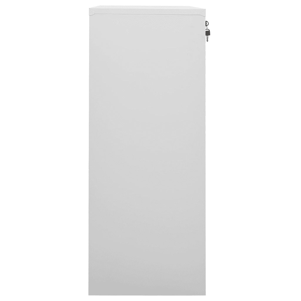 Armadio per Ufficio Grigio Chiaro 90x40x102 cm in Acciaio 336410