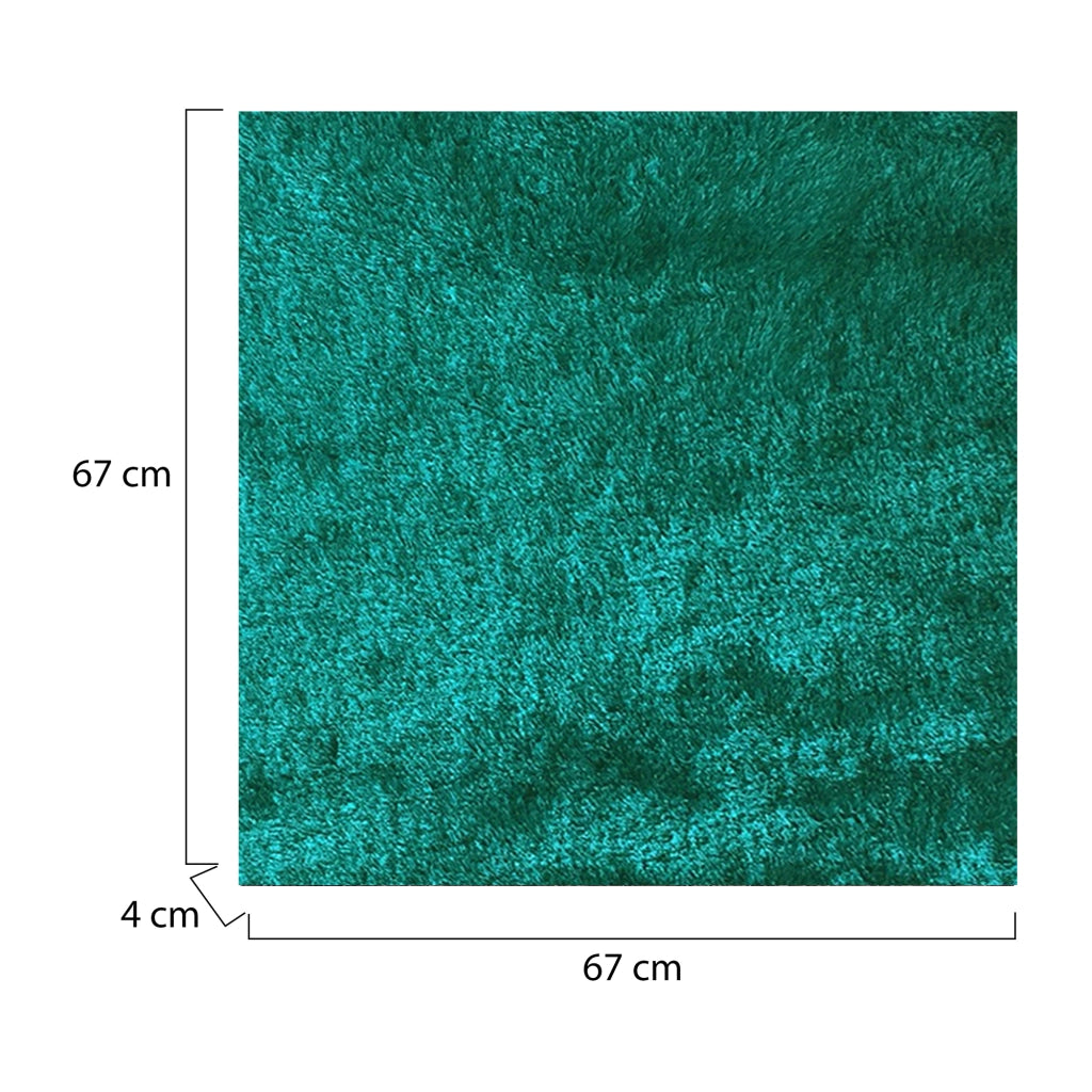 Latisa, Tappeto Altezza Pelo 35 mm 100% Poliestere, 67x67 cm Azzurro Turchese