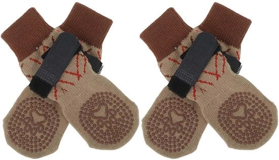 Pantaloni antiscivolo per cani - 4 pezzi - Protezione dalla cacca - Cinture adattive con aderenza - Respiranti - Protezione per pavimenti in parquet