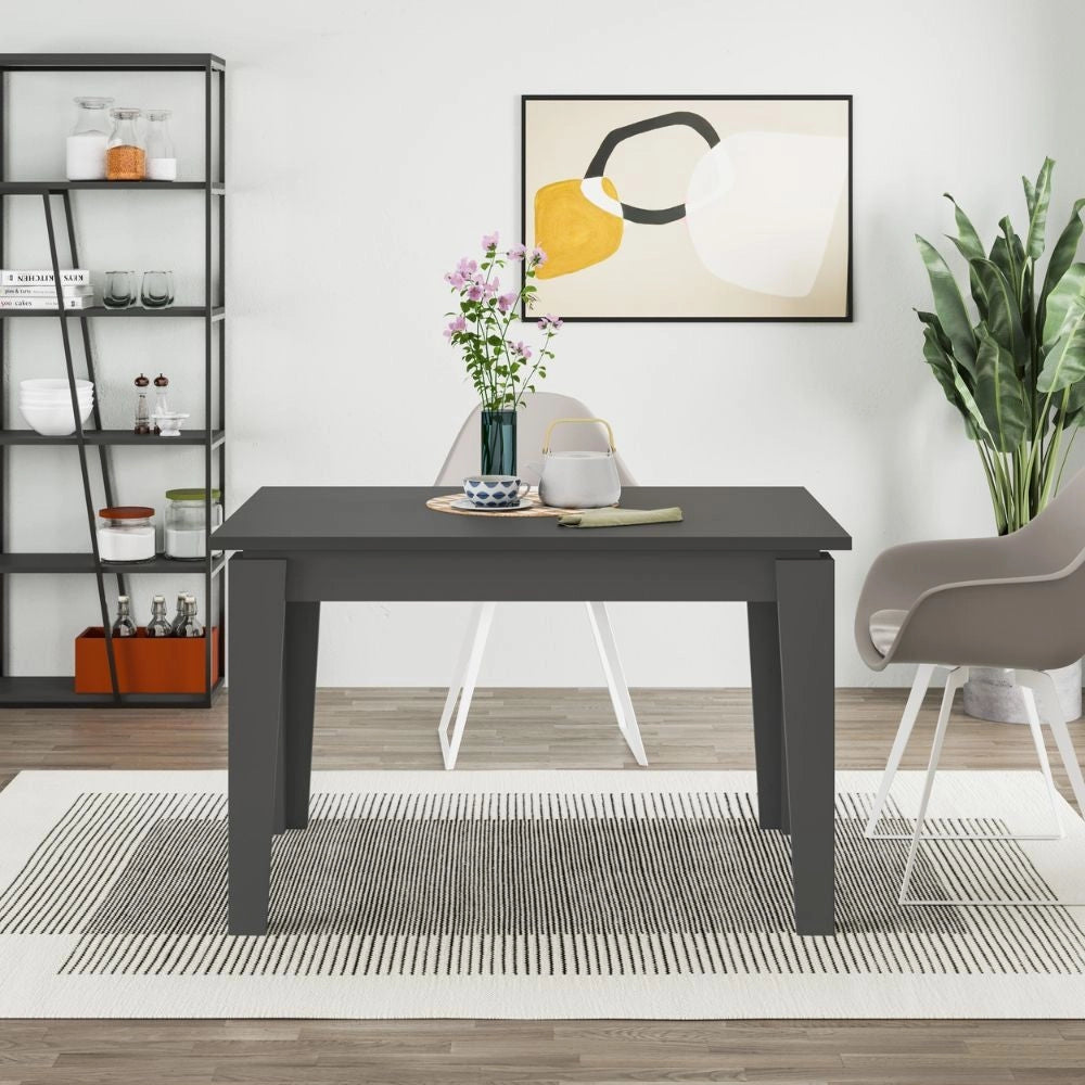 Tavolo Allungabile 120x80 cm in MDF Megaron Antracite