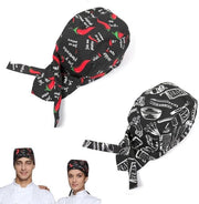 Cappello da cucina pieghevole - 2 pezzi - Materiale respirabile - Sostenibile - Striato - Adatto per donne/uomini