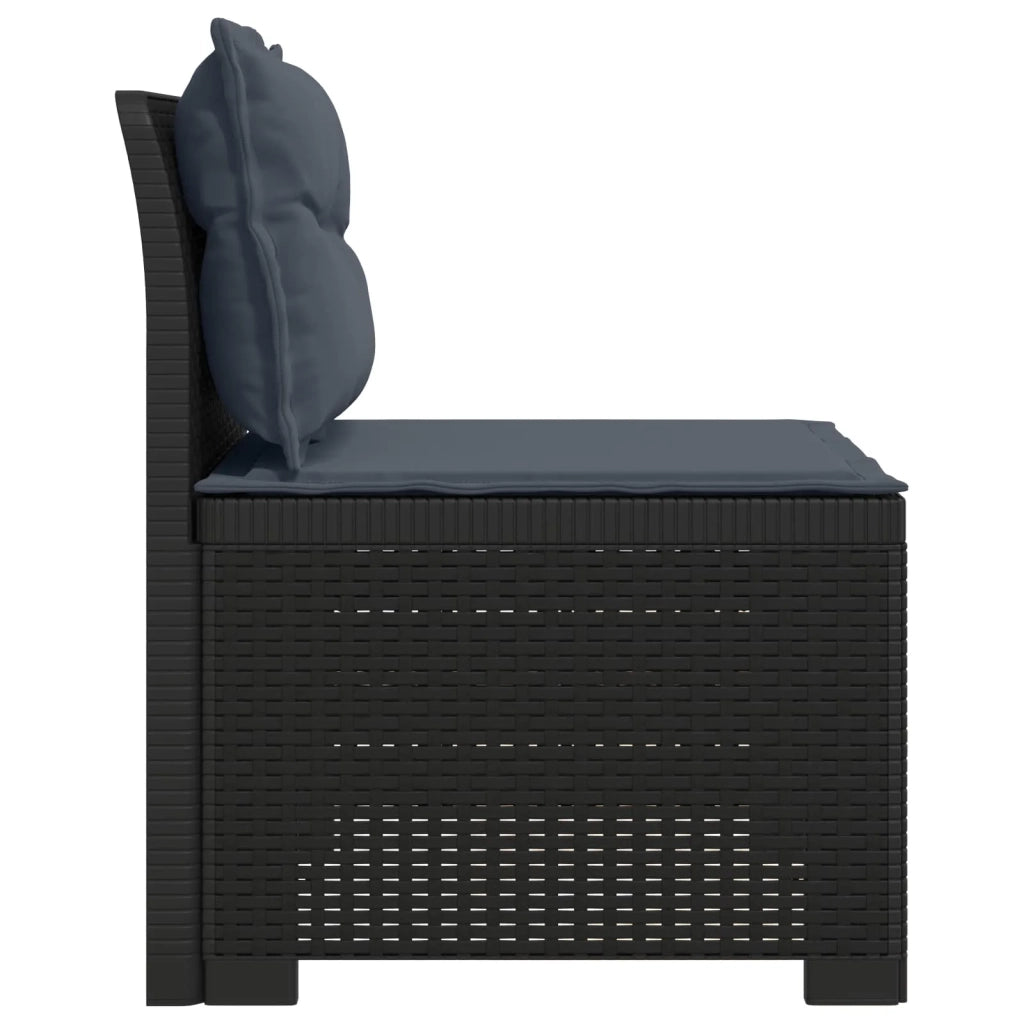 Divano da esterno-Divano da Giardino a 1 Posto con Cuscini Aspetto Rattan PP 848681