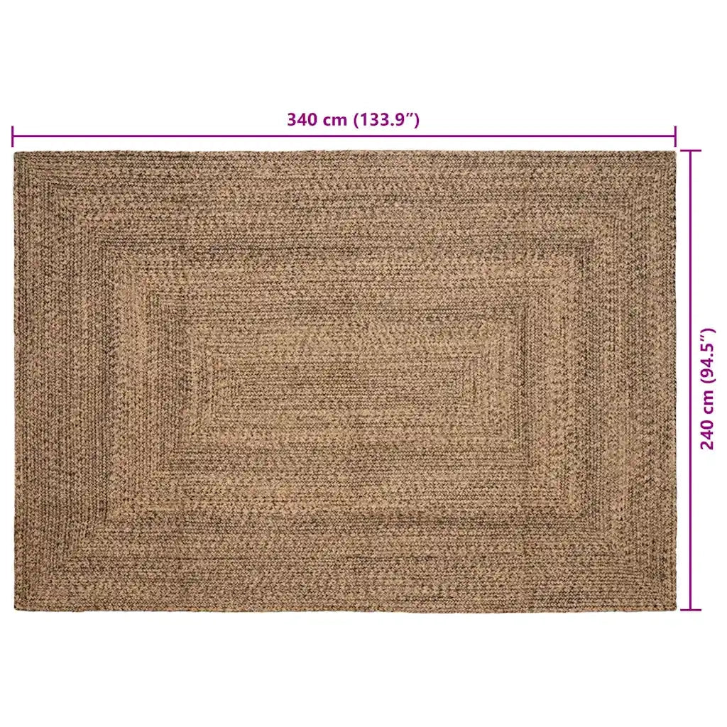 Tappeti per area Naturale e Nero 240 x 340 cm Juta 42010506